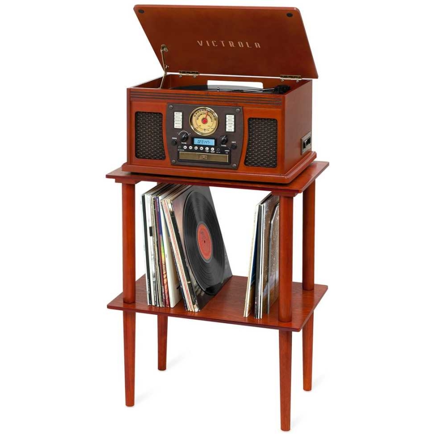 Victrola VA-30-MAH-INT wooden record stand, brown – 2