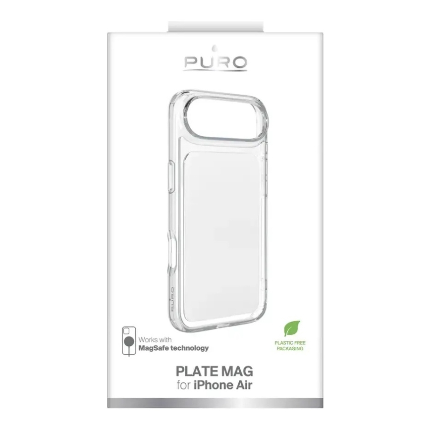 Puro Plate Mag maciņš ar MagSafe atbalstu telefonam iPhone 17 Air balts – 2