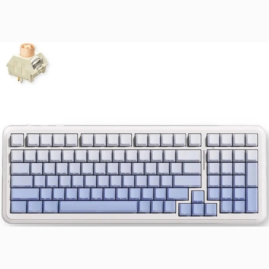 MCHOSE K99 V3 bezvadu mehāniskā tastatūra | ASV | Icy Creamsicle slēdzis | 2.4GHz, BT | Glacier