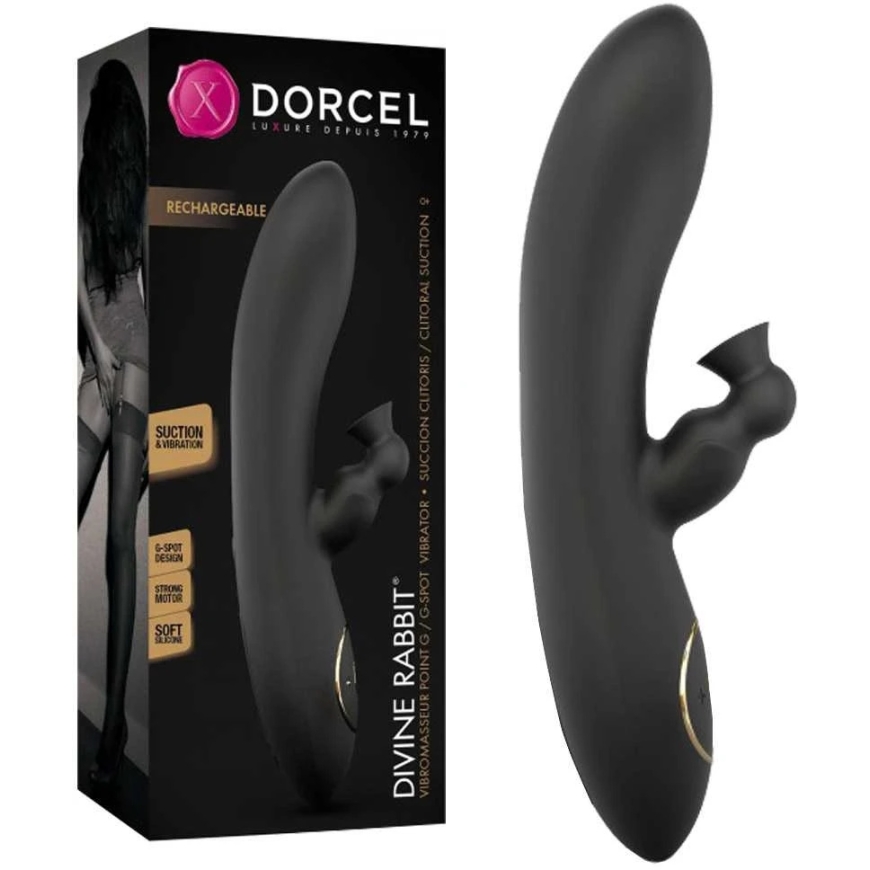 MARC DORCEL_Divine Rabbit jänese vibratoori G-punkti ja klitoristimulaatoriga Must – 4