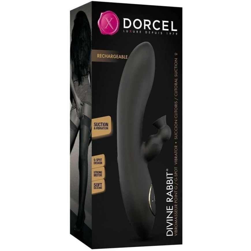 MARC DORCEL_Divine Rabbit jänese vibratoori G-punkti ja klitoristimulaatoriga Must – 5