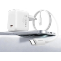 USAMS CC339 T76 45W GaN USB-C seinale laadija + SJ711 USB-C USB-C kaabel (1m, valge) USAMS CC339 T76 45W GaN USB-C seinale laadija + SJ711 USB-C USB-C kaabel (1m, valge)
