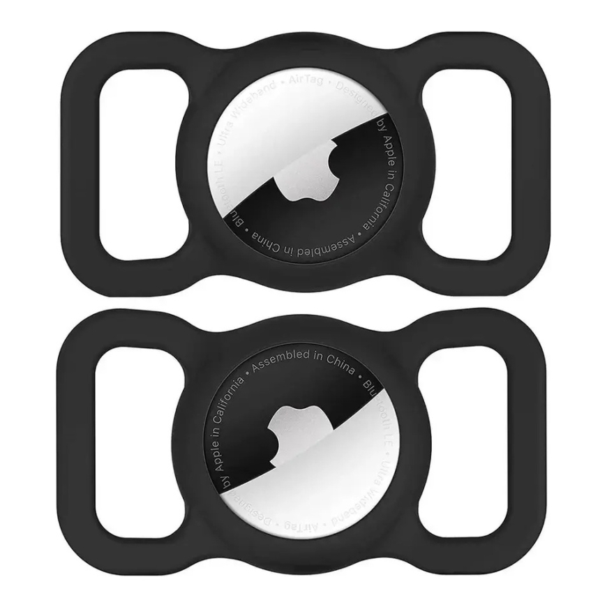 Etui Wozinsky WEA-01 na Apple AirTag silikonowe na obrożę psa lub kota - czarne