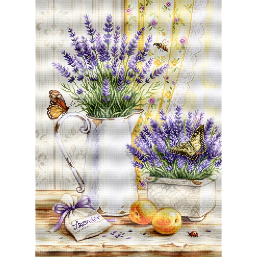 luca S Krustdūriena komplekts "Lavandas smarža" 29 x 40 cm SB7063