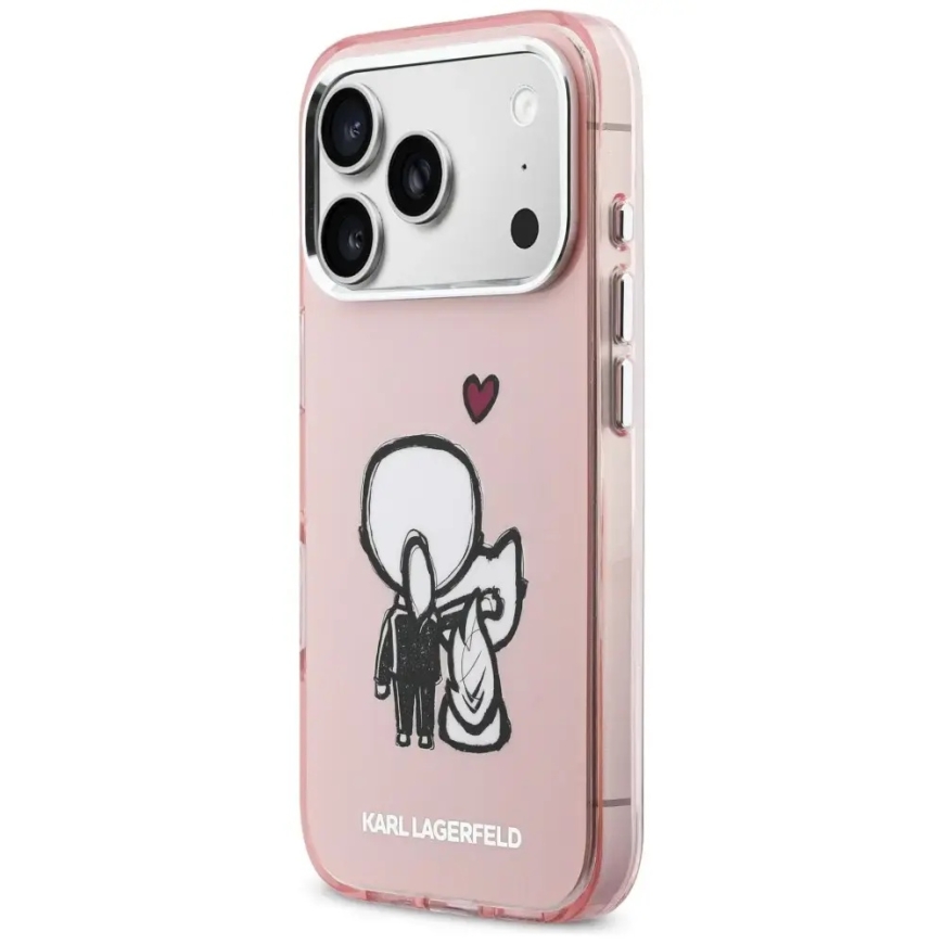 Karl Lagerfeld Karl & Choupette phone case with MagSafe support for iPhone 17 Pro pink – 2