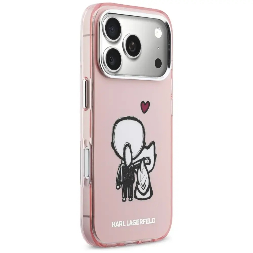 Karl Lagerfeld Karl & Choupette puhelintuki MagSafe-tuesta iPhone 17 Pro:lle vaaleanpunainen – 4