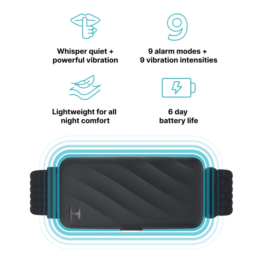 Homedics SS-WB100BK-WW WakeBand, Teie vaikusalarm, must – 2