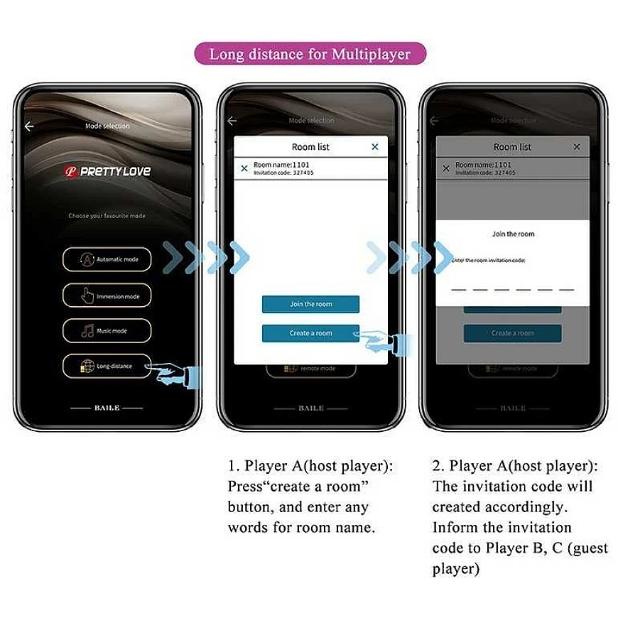 Pretty Love Flirtation LYBAILE App Control, silicone, 12 vibration functions, USB rechargeable. – 4