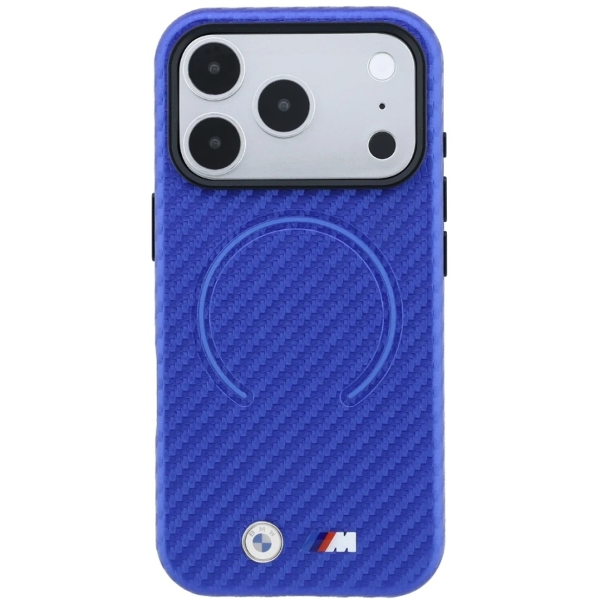 BMW M Carbon Printed Ring MagSafe Case for iPhone 17 Pro Max / 18 Pro Max - Blue – 3