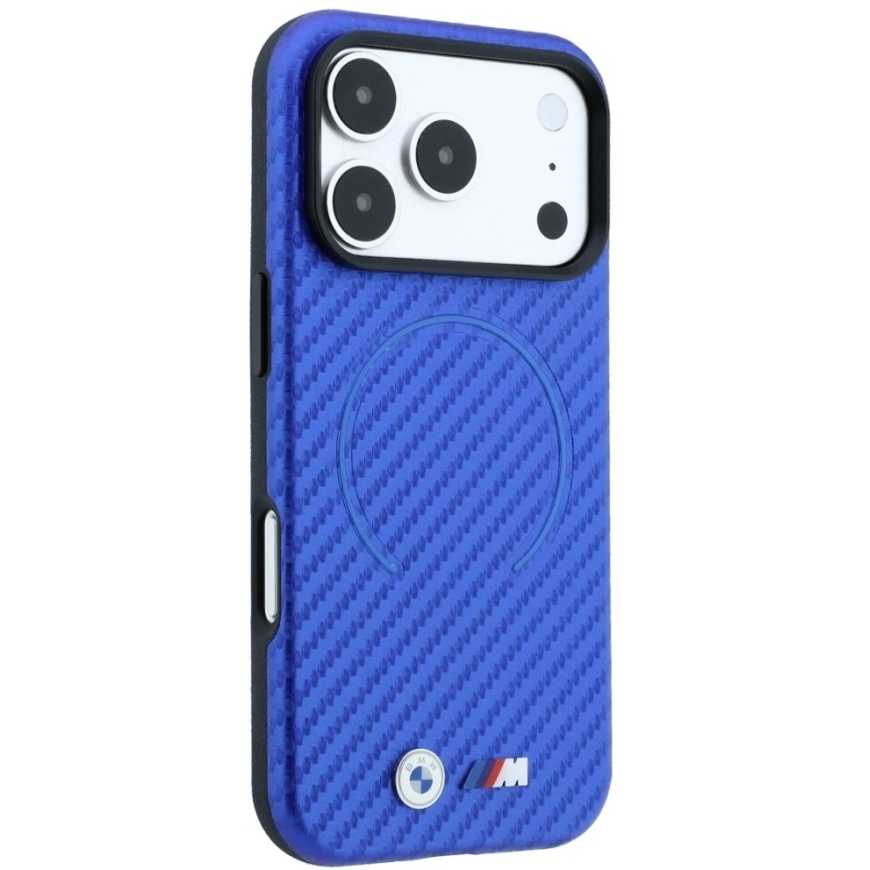 BMW M Carbon Printed Ring MagSafe Case for iPhone 17 Pro Max / 18 Pro Max - Blue – 4