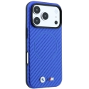 Dėklas BMW M Carbon Printed Ring MagSafe Case, skirta iPhone 17 Pro Max / 18 Pro Max - Mėlyna