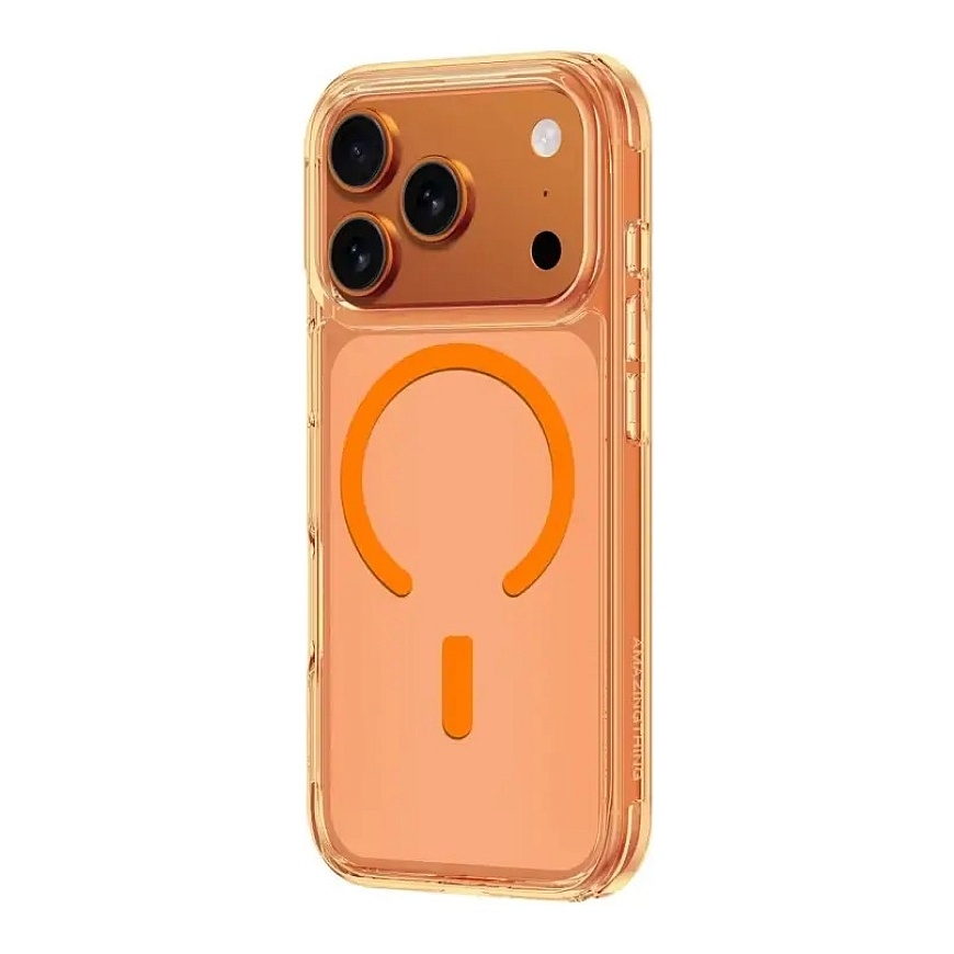 AmazingThing Minimal telefoni ümbris MagSafe toega iPhone 17 Pro oranž