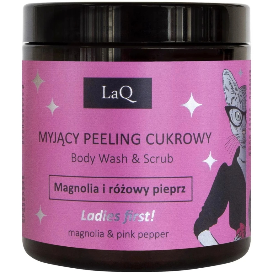LaQ Magnolia un Rozā Pipars Attīrošā un Eksfoliējošā Korpusa Mazgāšana, 220 g – 2
