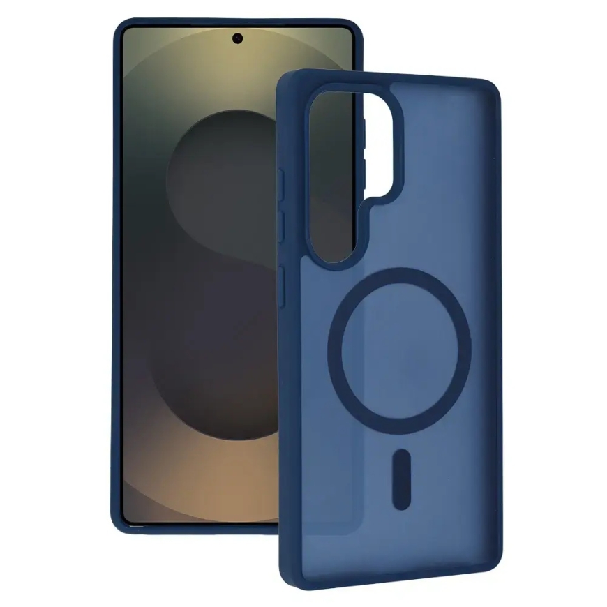Tel Protect Aura Matte telefono dėklas su MagSafe palaikymu Samsung Galaxy S26+ (S947) tamsiai mėlynas