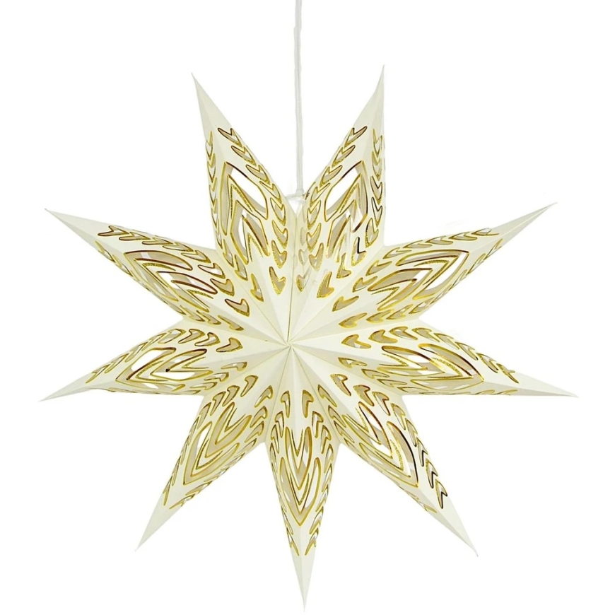 Edelman Dekoratīvā karājamā zvaigzne no papīra FSC 18x60 cm ECURE 9 stari MICA – 2