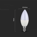 5,5W LED лампочка, форма свечи, E14, 3000K, чип SAMSUNG LED, диммируемая 5,5W LED лампочка, форма свечи, E14, 3000K, чип SAMSUNG LED, диммируемая