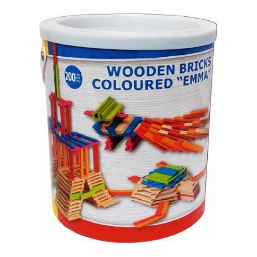 Woody 95004 Eco Wooden Educational Colorful Building Blocks (200 pcs) for children from 3 years old – 3