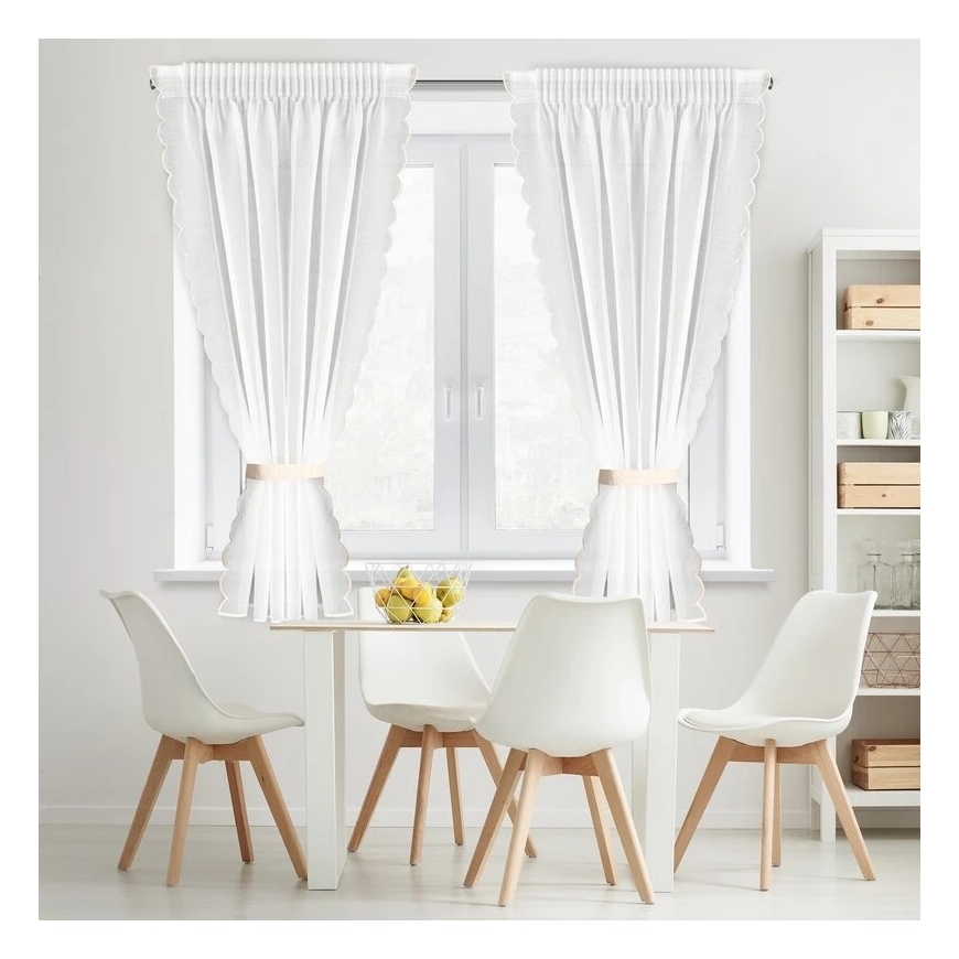 Eurofirany FIR/IRINA/B+BEIGE COLOR 140X180 T+CUSHION