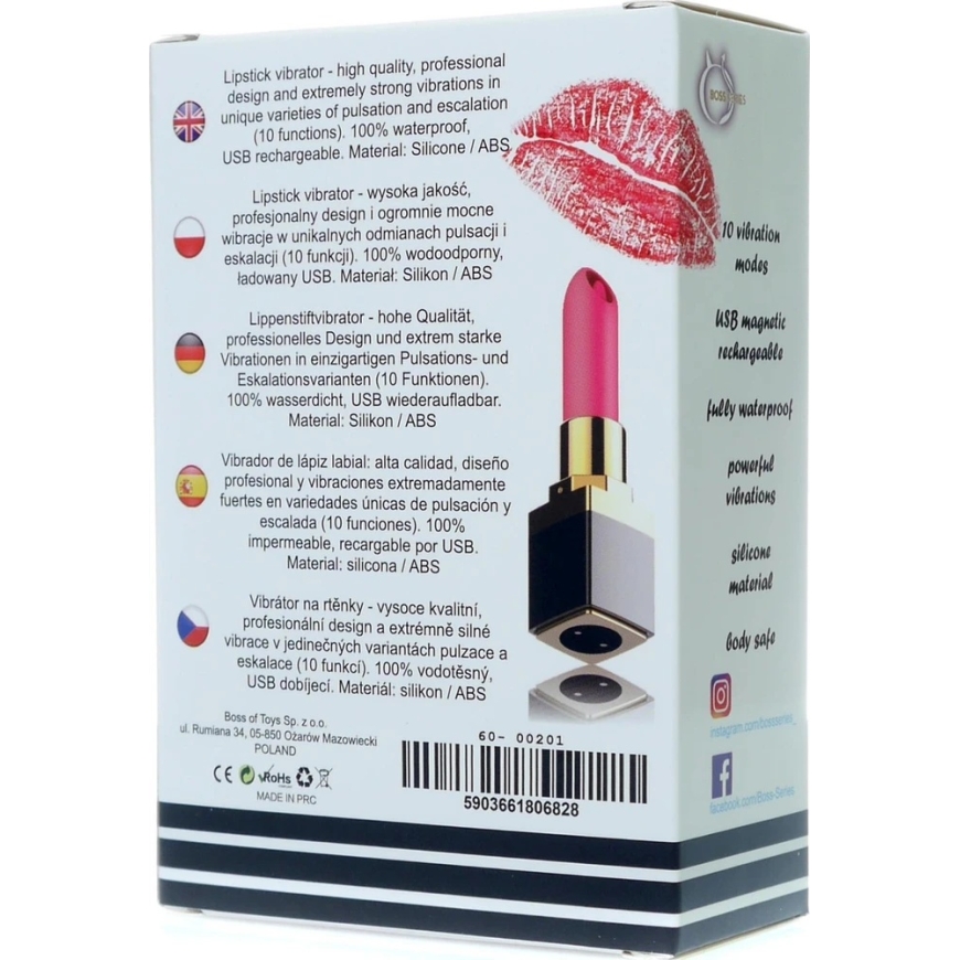 BoT B Series Power Stimulator-Lipstick Vibrator USB 10 Functions – 3