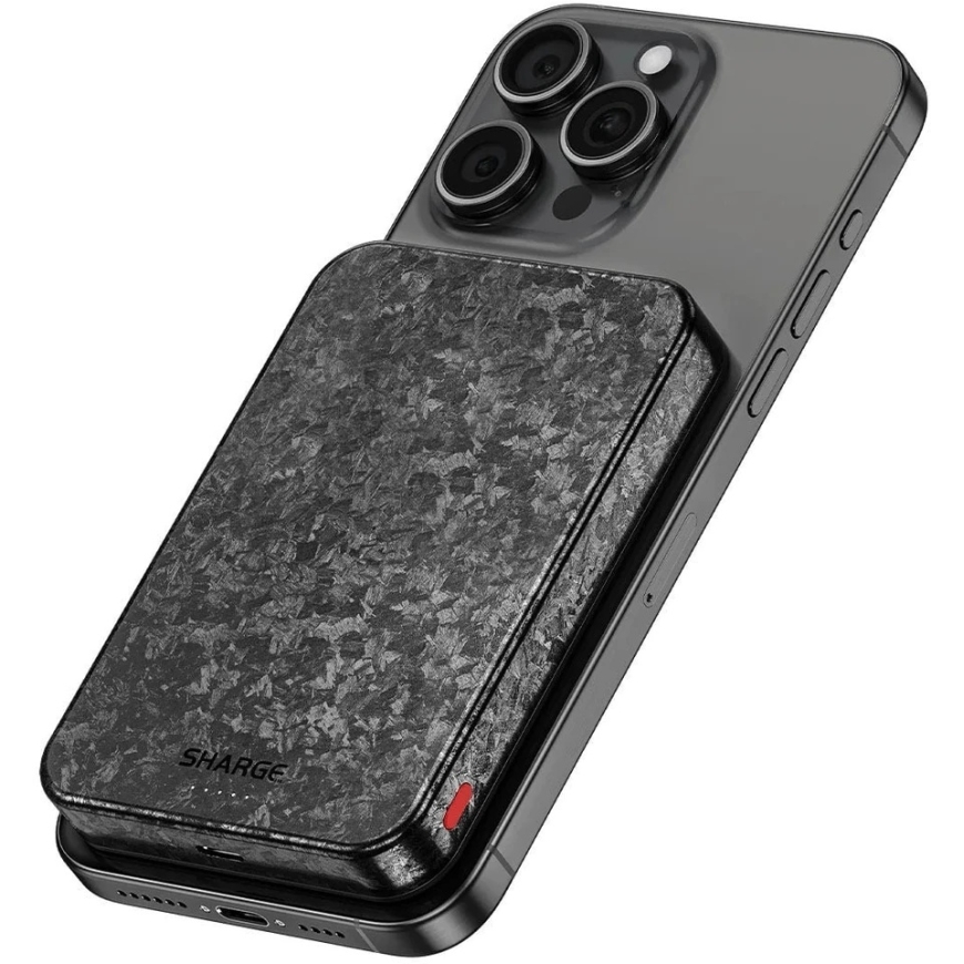 Rayovac SHARGE CarbonMag 10K kannettava laturi, 10 000 mAh, 15 W Qi2, 20 W USB-C – musta (YDD-SG-C2TXWCX-HEI) – 2