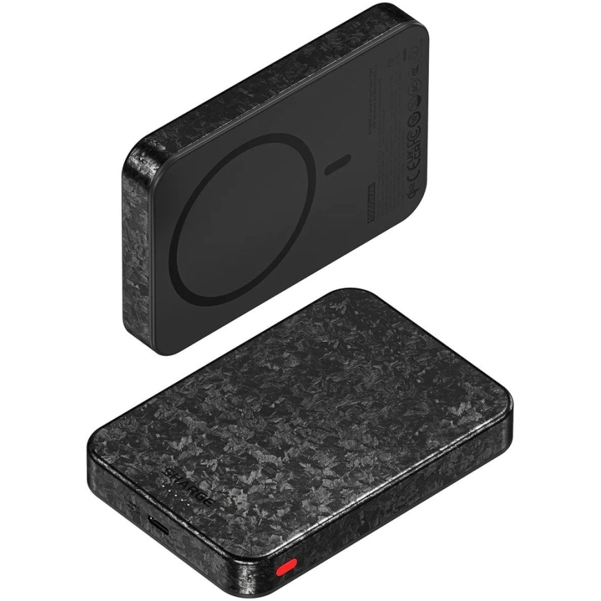 Rayovac SHARGE CarbonMag 10K pārnēsājamais lādētājs, 10 000 mAh, 15 W Qi2, 20 W USB-C – melns (YDD-SG-C2TXWCX-HEI) – 3