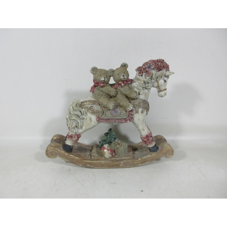 Mondex Since 1986 SANTA LILA Figure Horse on Runners 25.5x7x21cm