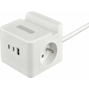 Viking strāvas adapters YC23H, 2x 230 V, 1x USB-A, 2x USB-C, skārienjūtīga lampa, statīva funkcija, balts Viking strāvas adapters YC23H, 2x 230 V, 1x USB-A, 2x USB-C, skārienjūtīga lampa, statīva funkcija, balts