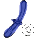 Satisfyer Double Crystal dildo szklane Light Mėlyna Satisfyer Double Crystal dildo szklane Light Mėlyna