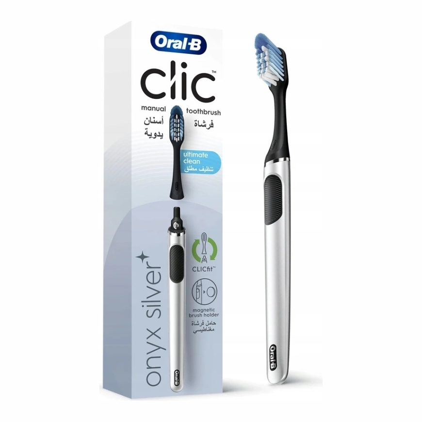 Oral-B, Clic, hammasharja, onyksi hopea, unisex – 2