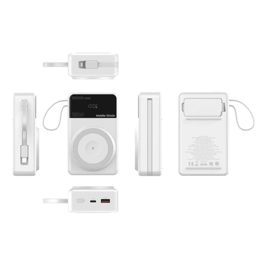 Mobile Origin 35W PD 20000mAh Display PowerBank PB15 MagSafe Compatible – 5