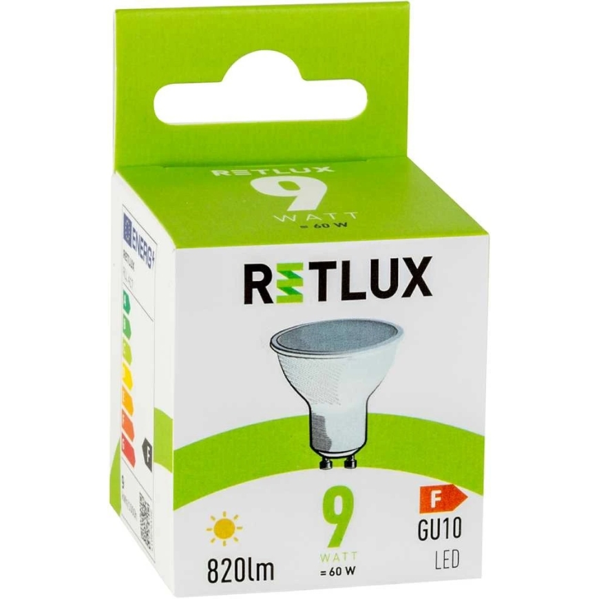 RLL 417 GU10 spuldze 9W WW RETLUX