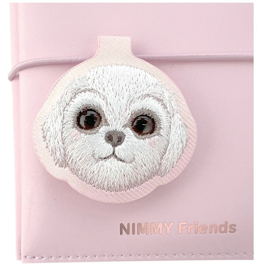 Užrašų knygelės ir tušinuko rinkinys 2-in-1 Nimmy New Big-Eye Cute Pets 2.0 Dog rožinės spalvos – 3