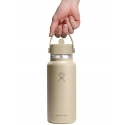 Бутылка Hydro Flask с широким гибким соломенным крышечкой 946 мл овсяного цвета Бутылка Hydro Flask с широким гибким соломенным крышечкой 946 мл овсяного цвета