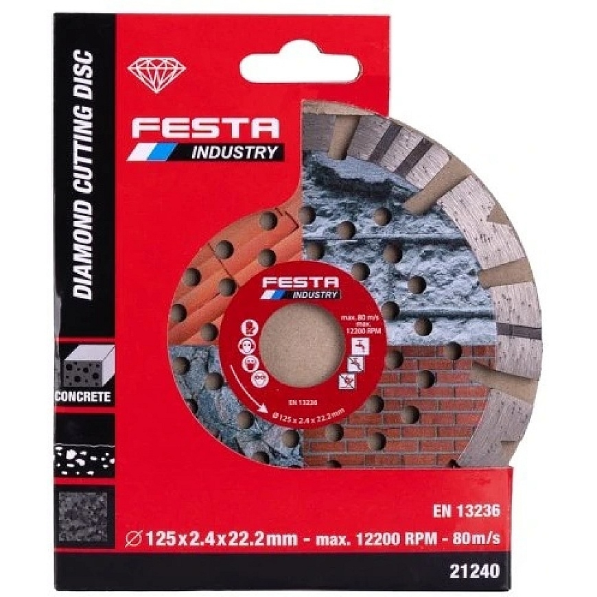 FESTA INDUSTRY Timanttisegmenttileikkuri, 125 x 2.4 x 22.2 mm – 3