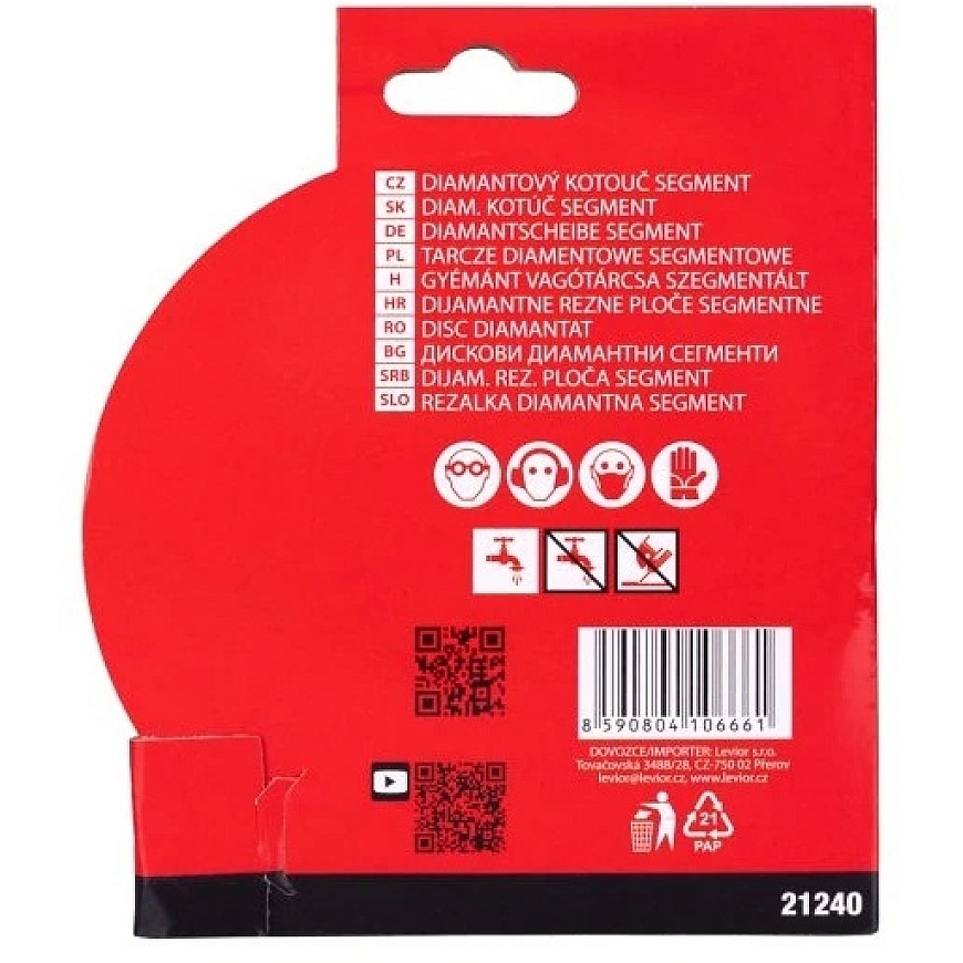 FESTA INDUSTRY Deimantinis segmentinis pjovimo diskas, 125 x 2.4 x 22.2 mm – 4