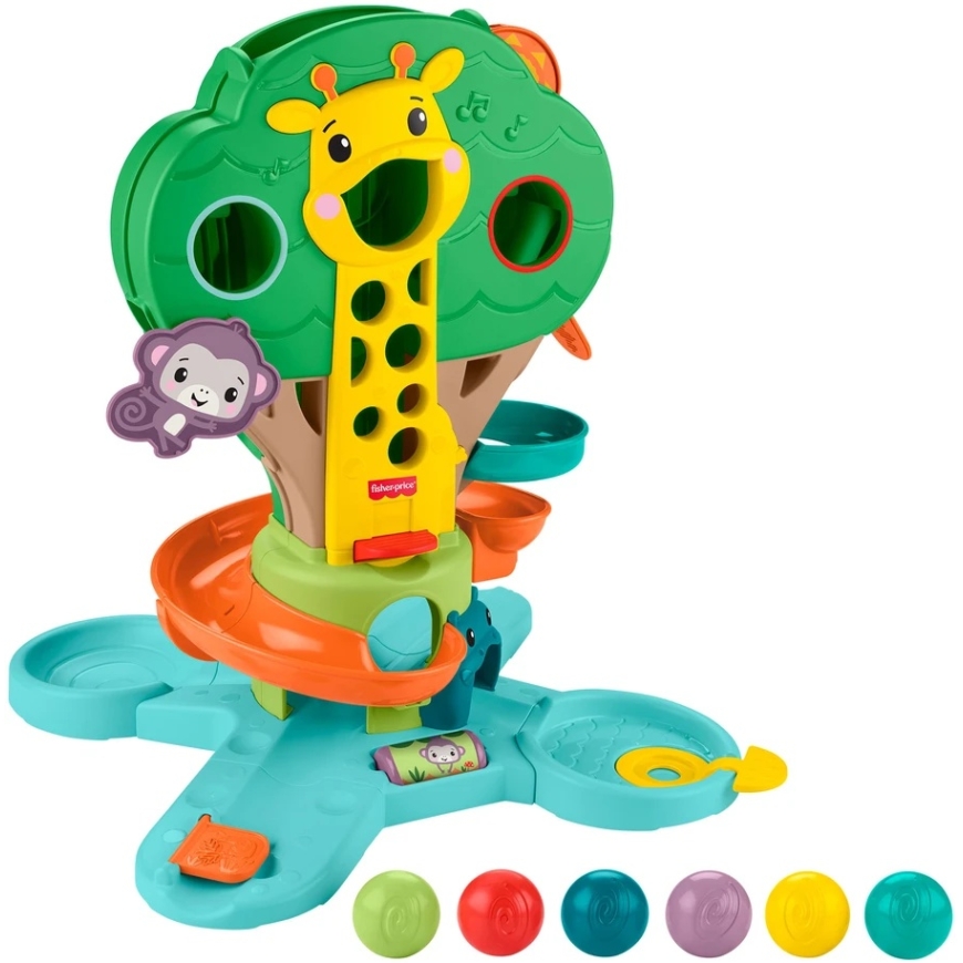 Mattel Wood Shaped "Sit-to-Stand" Activity Center with Balls – 3