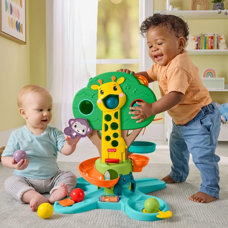 Mattel Wood Shaped "Sit-to-Stand" Activity Center with Balls – 5