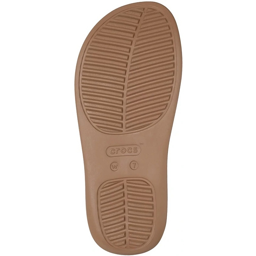 Women's Toe Post Slippers Crocs Getaway Platform, Chocolate Brown – 3