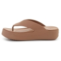 Women's Toe Post Slippers Crocs Getaway Platform, Chocolate Brown
