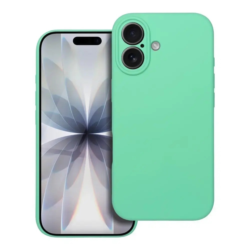Silicone 2mm чехол с поддержкой MagSafe для телефона iPhone 17 зелёный