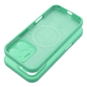 Silicone 2mm maciņš ar MagSafe atbalstu telefonam iPhone 17 zaļš