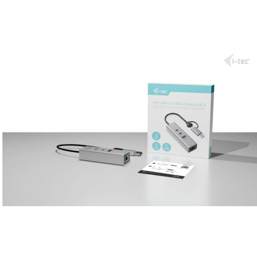 I-tec USB-C/USB-A metalinis šakotuvas 3 - 2x USB-C 1x USB-A 2.5GLAN