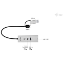 I-tec USB-C/USB-A metalinis šakotuvas 3 - 2x USB-C 1x USB-A 2.5GLAN I-tec USB-C/USB-A metalinis šakotuvas 3 - 2x USB-C 1x USB-A 2.5GLAN