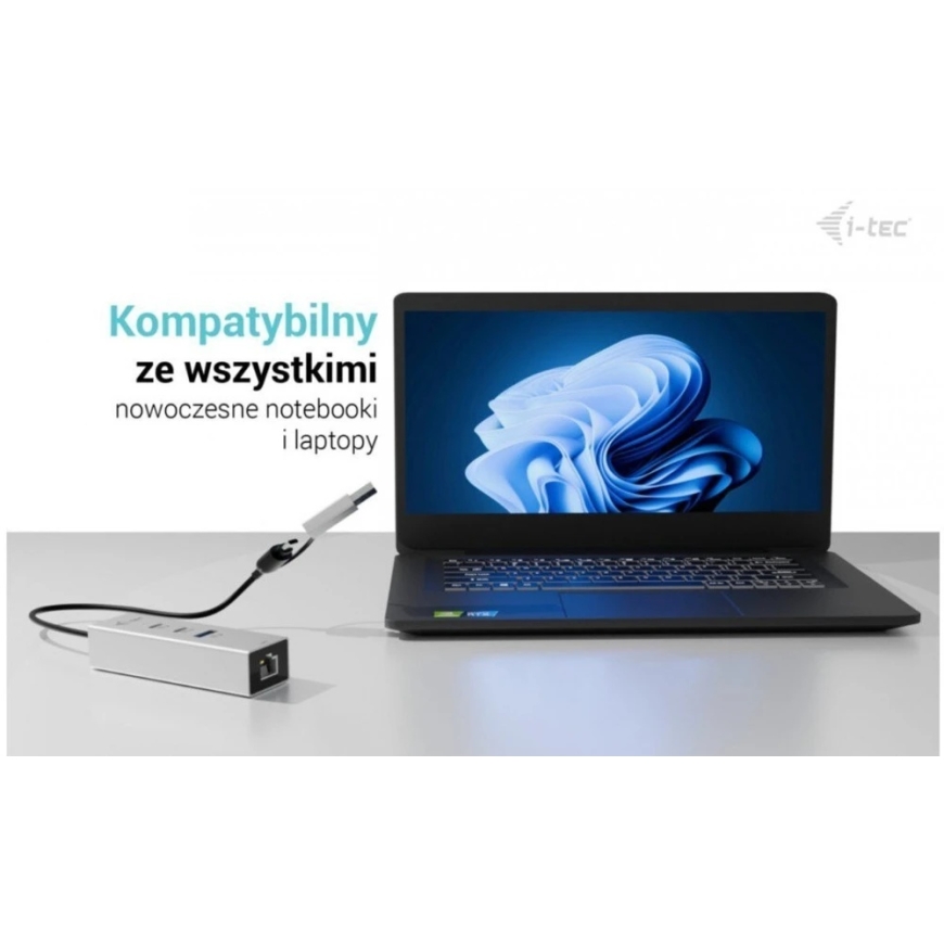 I-tec USB-C/USB-A metal hub 3 - 2x USB-C 1x USB-A 2.5G LAN – 5