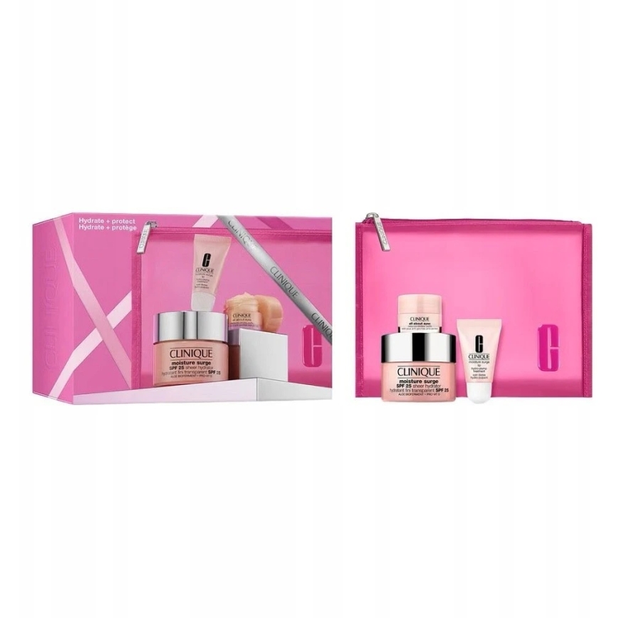 Clinique Hydrate + Protect -setti: kosteuttava voide SPF25 50 ml + huulivoide 7 ml + silmägeeli 5 ml – 2