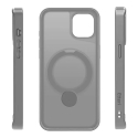 Etteri Matt Mag Ring phone case with stand and MagSafe support for iPhone 15 gray Etteri Matt Mag Ring phone case with stand and MagSafe support for iPhone 15 gray