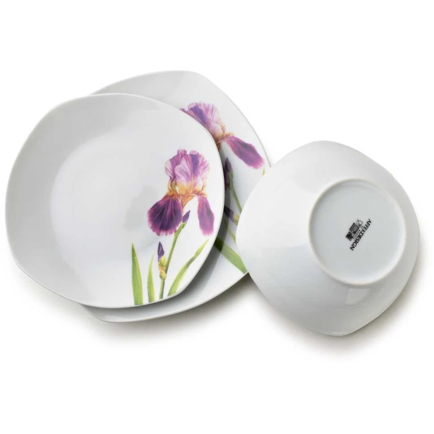 Affek Design LEA IRIS 18-osainen illallissetti, kulho 500 ml, 16,5/19,5/22 cm