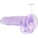 Realrock By Shots Realrock Suuri violetti dildos imukupilla ja kiveksillä 21cm Realrock By Shots Realrock Suuri violetti dildos imukupilla ja kiveksillä 21cm