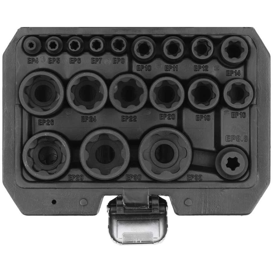 Toya Sa Poland Socket Set | E-Type Plus | 1/4", 3/8", 1/2" | EP4–EP32 | 19 pcs. (YT-05197) – 5