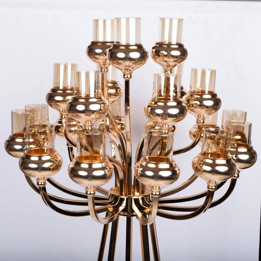 Home4You Candle Holder for 21 Candles, Gold, 51 × 105 cm – 2